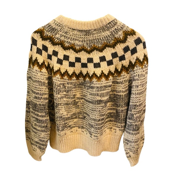 The Great Geo Check Pullover Sweater in Marled Grey Size 2 Medium - Picture 5 of 7